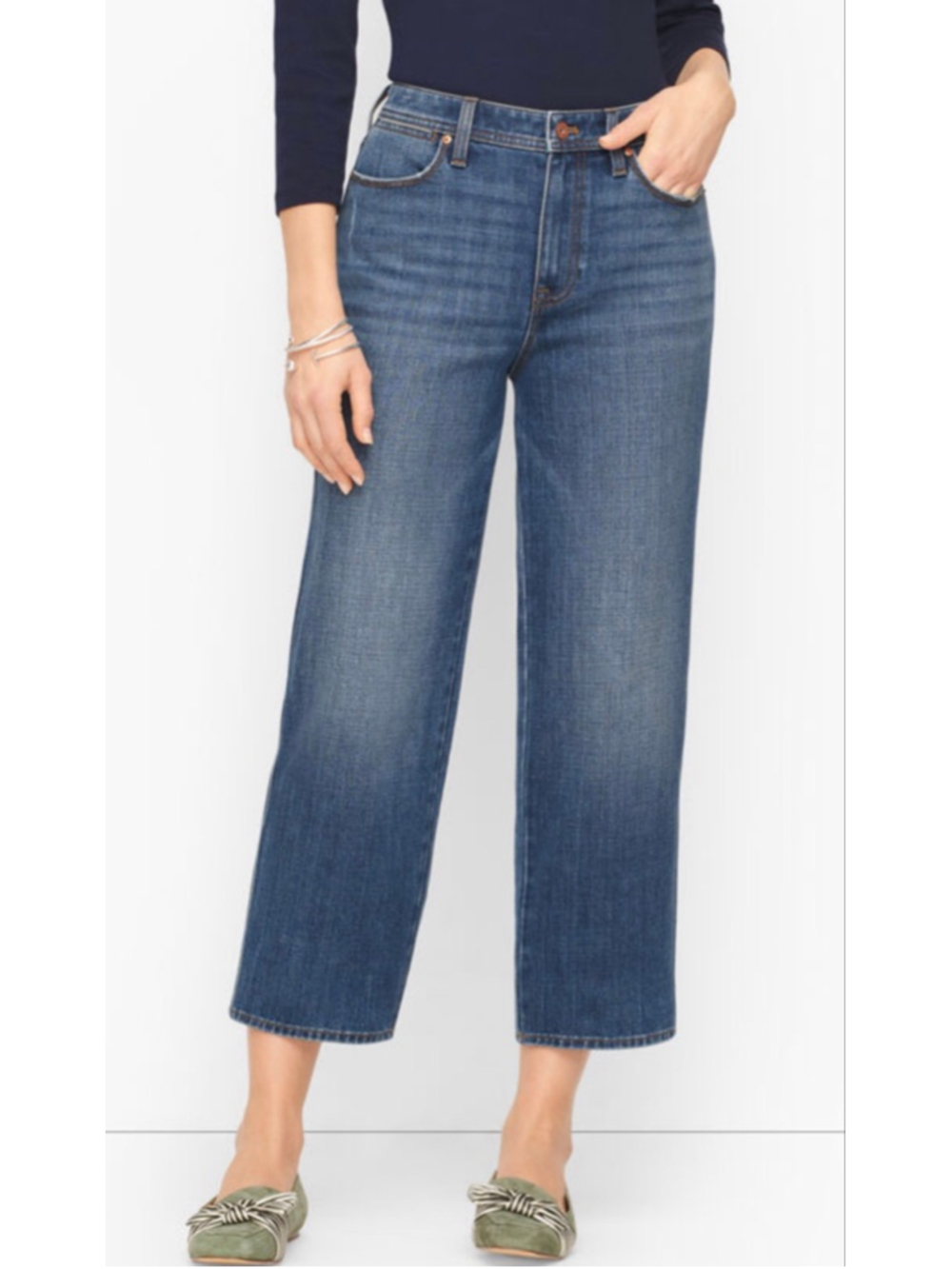 Talbots Stovepipe Cropped 25.5” Inseam Jeans Sz 2!